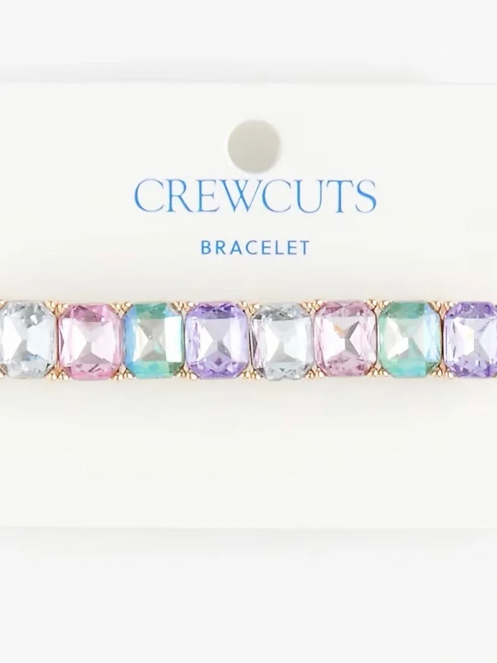 Crewcuts Gold Bead Stretch Bracelet with Pastel Gemstones